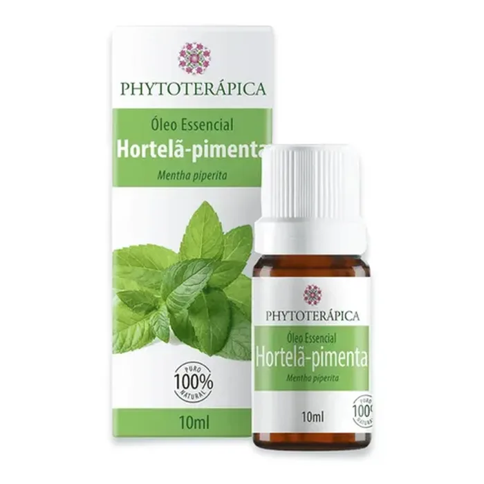 Frasco âmbar de 10 ml do Óleo Essencial Puro de Hortelã-Pimenta (Mentha piperita), vendido no site da Ultramel