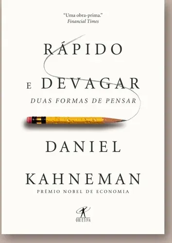 Capa do livro Rápido e Devagar: duas formas de pensar, de Daniel Kahneman