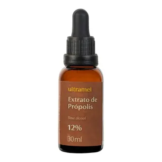 Frasco do Própolis Marrom 12% Orgânico da Ultramel